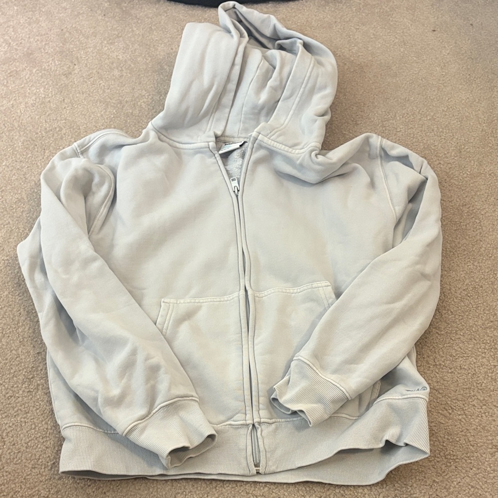 Aritzia Women's Light blue Zip-Up Hoodie perfect fit